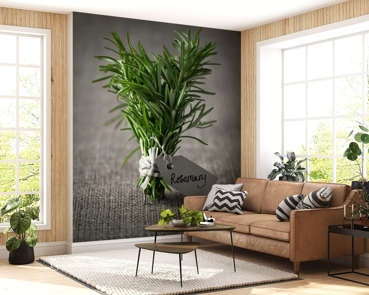 Rustic Herb Bundle Still Life Wall Mural