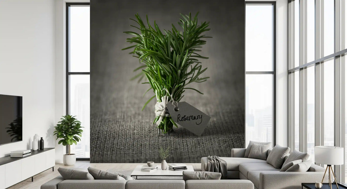 Rustic Herb Bundle Still Life Wall Mural