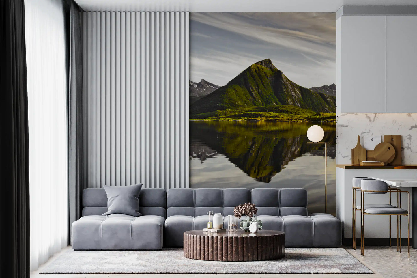 Glacial Lake and Mountain Vista Wall Mural