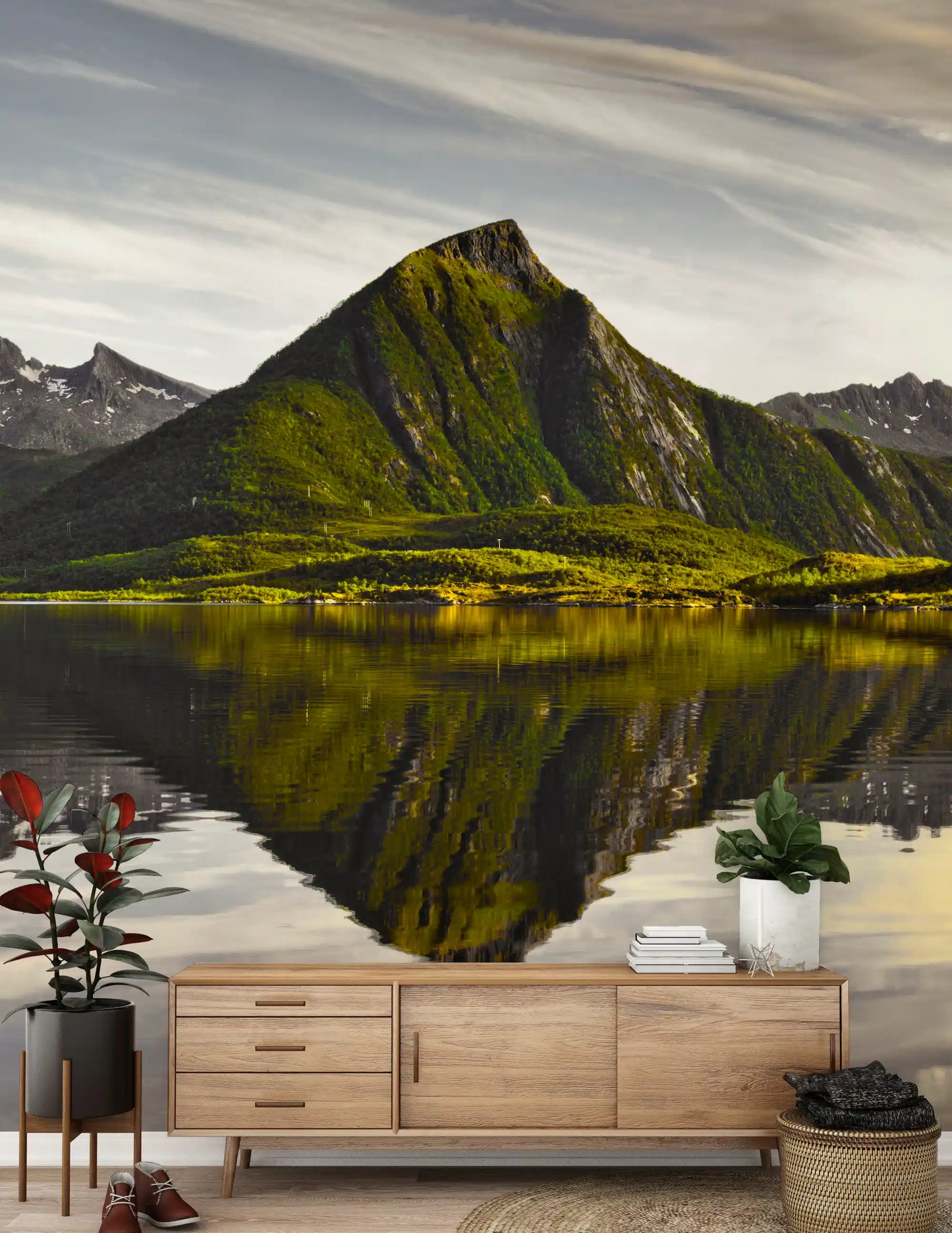 Glacial Lake and Mountain Vista Wall Mural