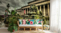 Historic Stone Guardians Cityscape Wall Mural