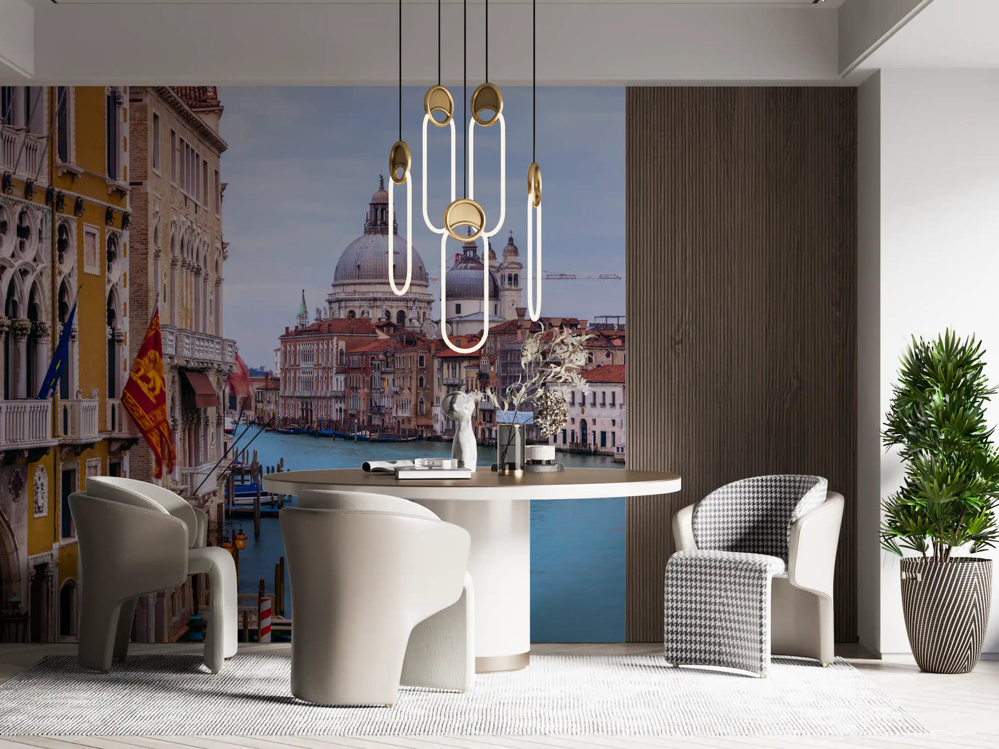 Historic Italian Waterway Scene Wall Mural