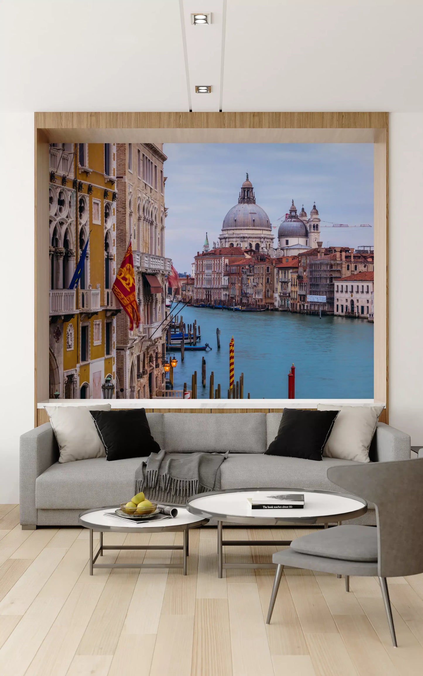 Historic Italian Waterway Scene Wall Mural