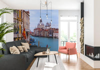 Historic Italian Waterway Scene Wall Mural