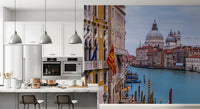 Historic Italian Waterway Scene Wall Mural