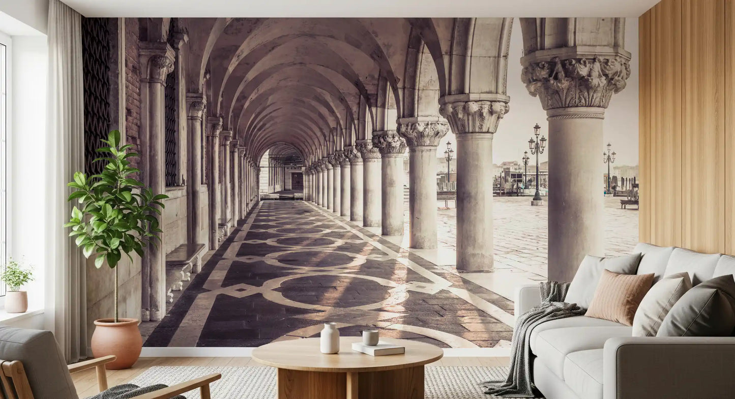 Grand Italian Stone Archway Wall Mural