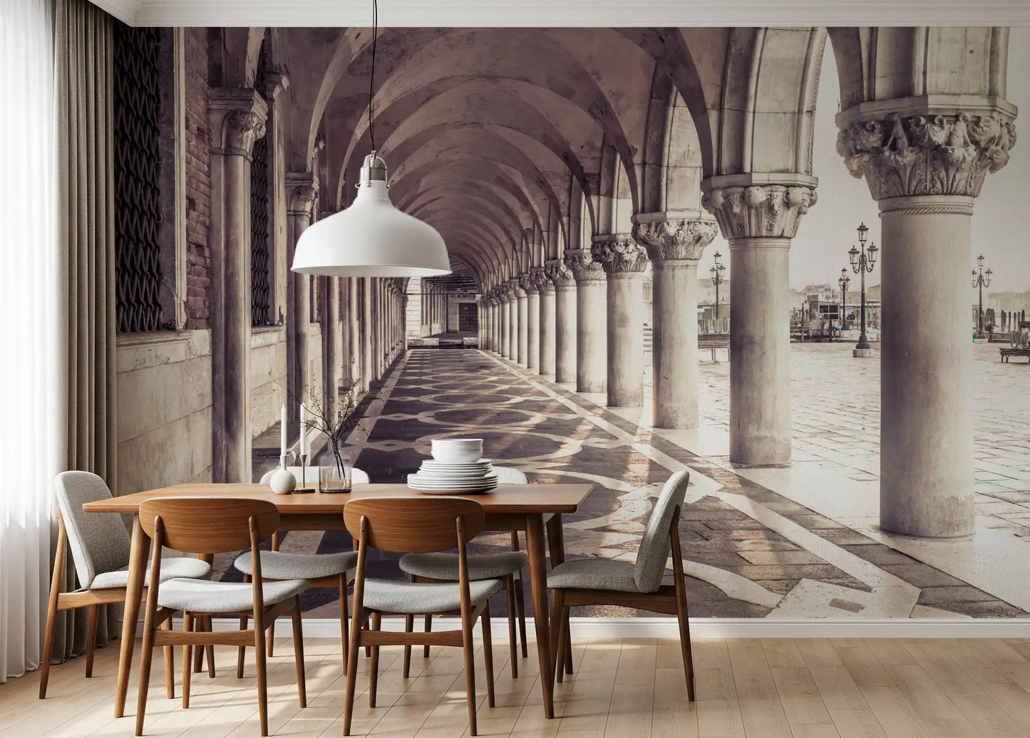 Grand Italian Stone Archway Wall Mural