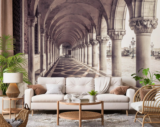 Grand Italian Stone Archway Wall Mural