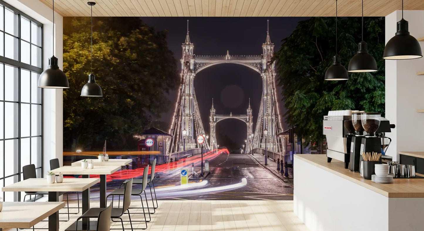 Metropolitan Bridge Light Trails Wall Mural