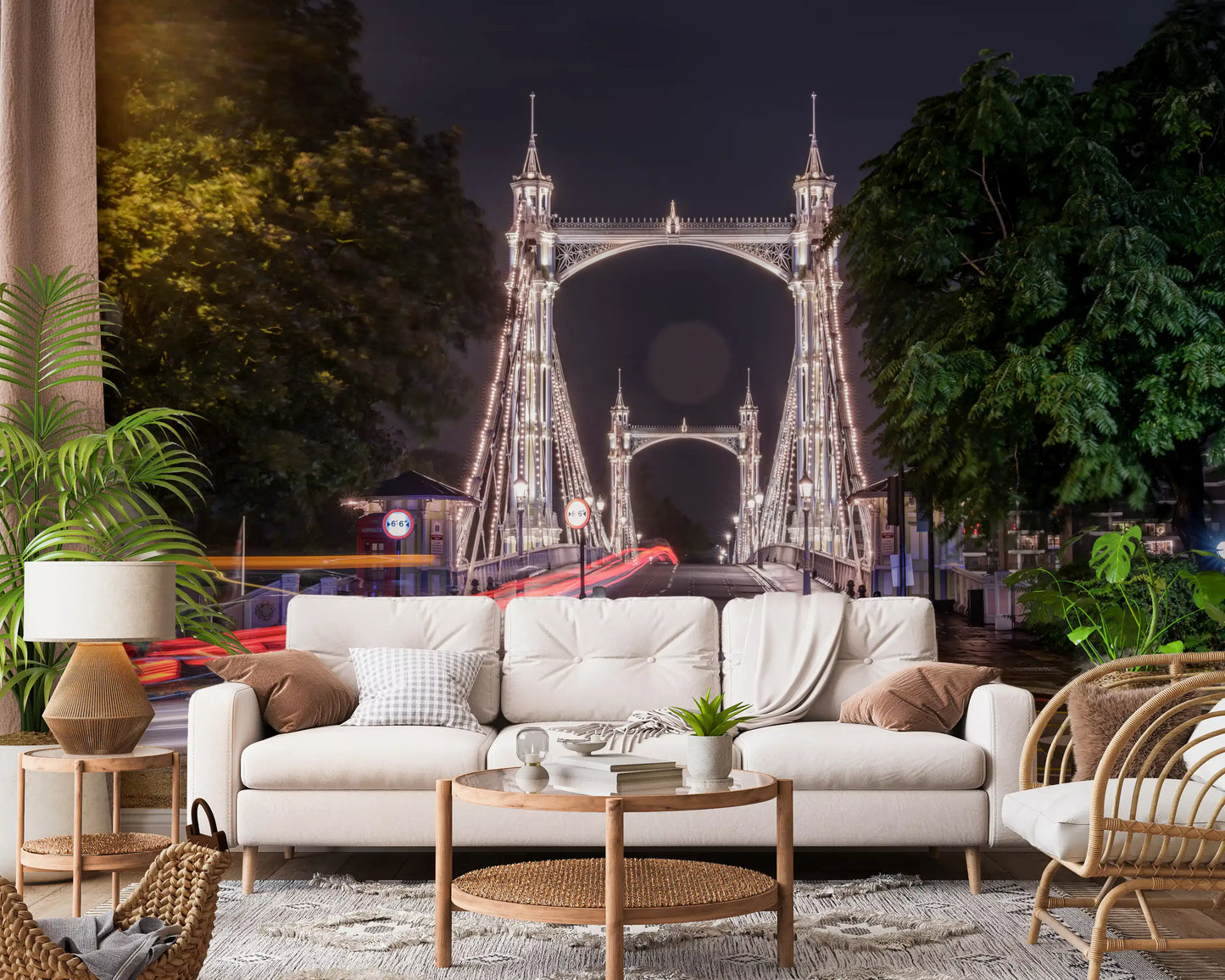 Metropolitan Bridge Light Trails Wall Mural