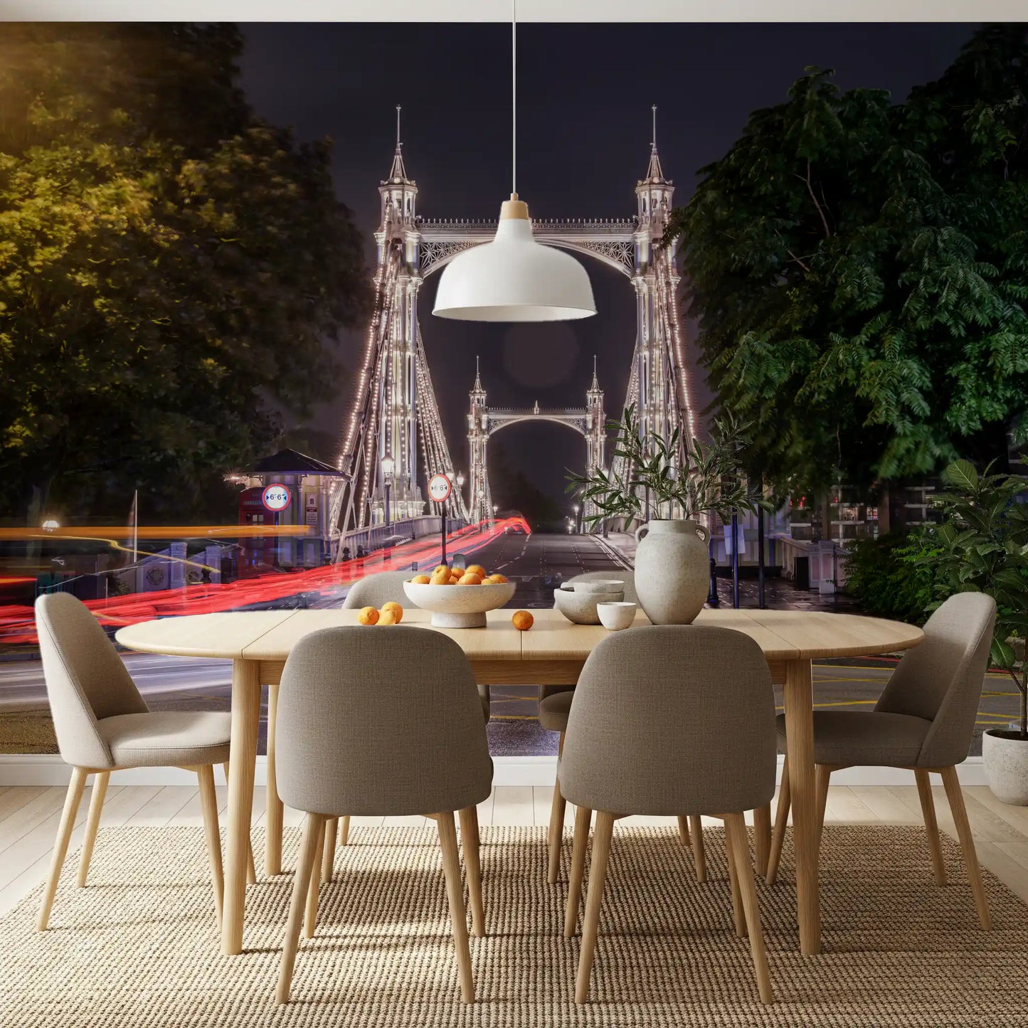 Metropolitan Bridge Light Trails Wall Mural