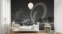 Evening Park Riverside Landmark Wall Mural