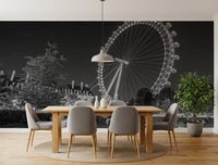 Evening Park Riverside Landmark Wall Mural