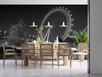 Evening Park Riverside Landmark Wall Mural