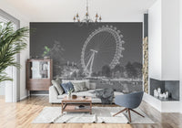 Evening Park Riverside Landmark Wall Mural
