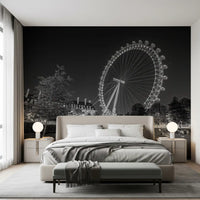 Evening Park Riverside Landmark Wall Mural