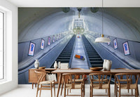 Metallic Transit Geometry Wall Mural