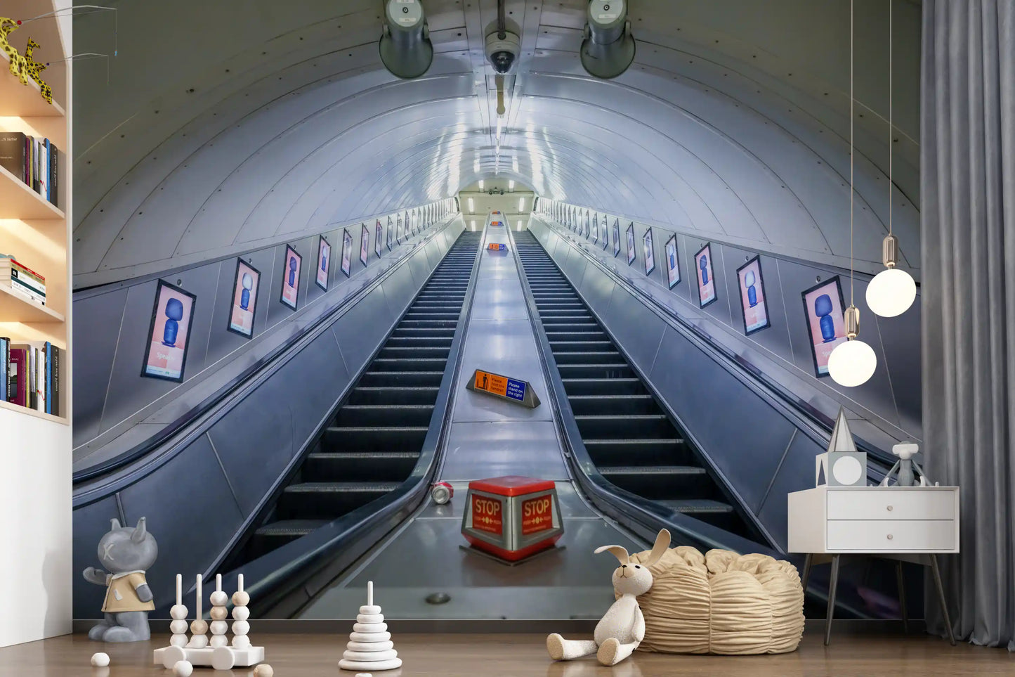 Industrial Transit Symmetry Wall Mural