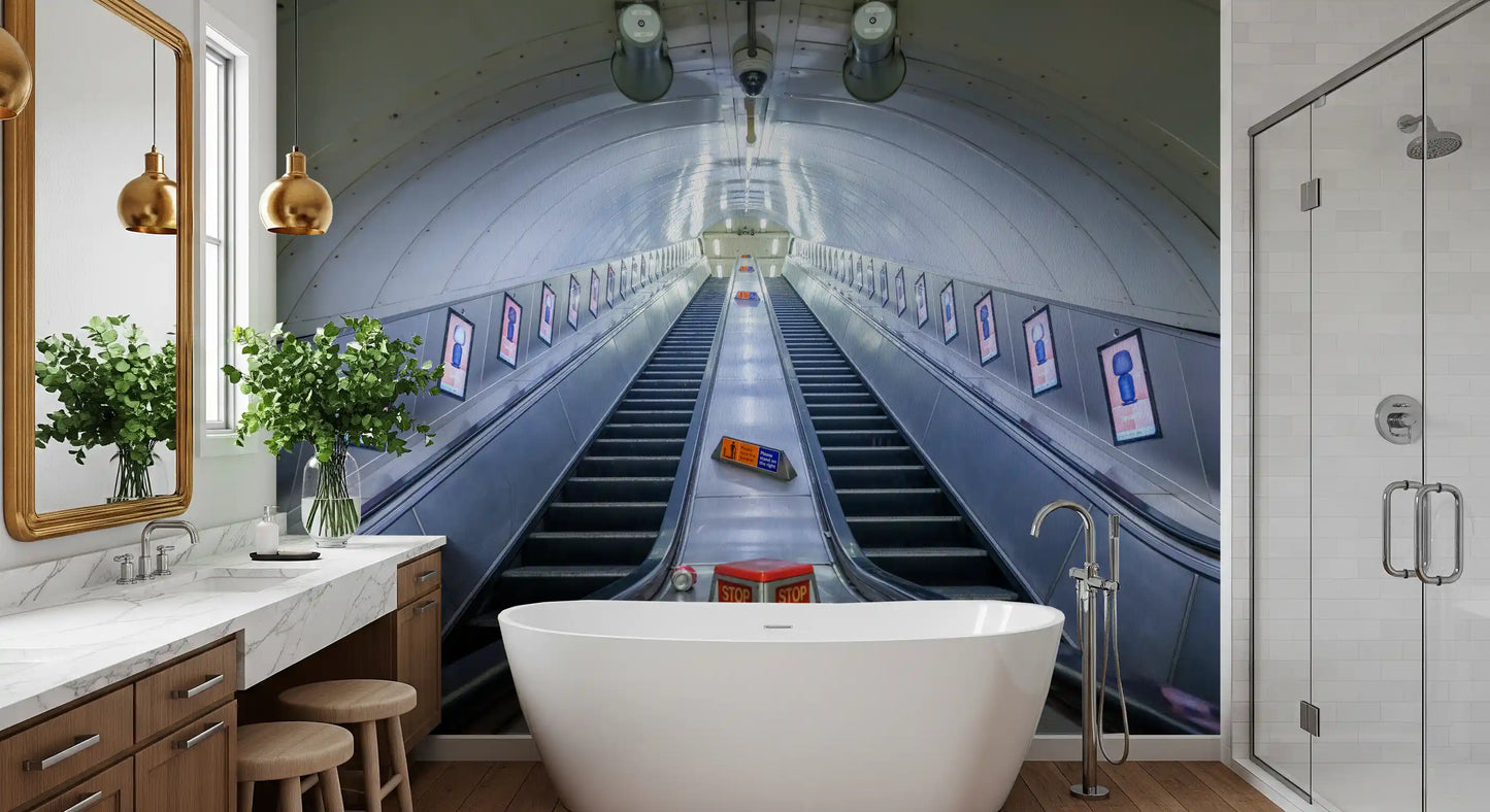 Industrial Transit Symmetry Wall Mural