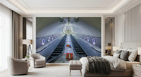 Industrial Transit Symmetry Wall Mural