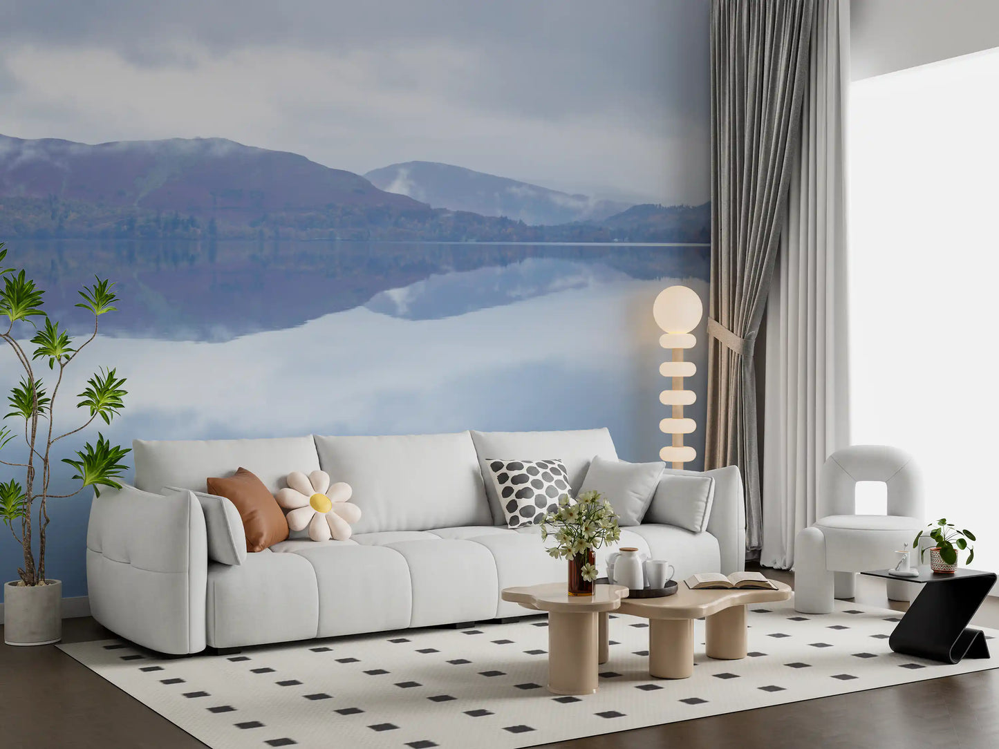 Still Water Mountain Vista Wall Mural