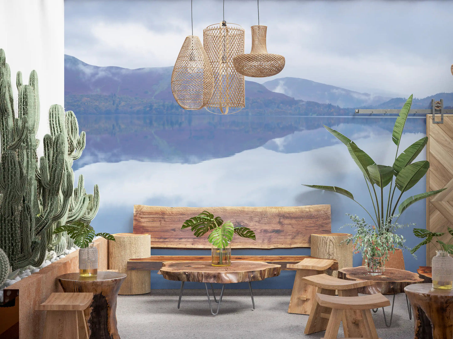 Still Water Mountain Vista Wall Mural