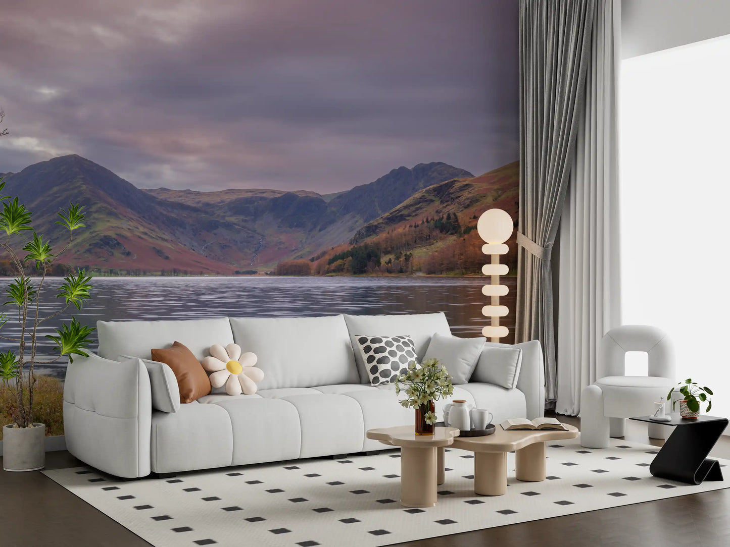 Serene Mountain Wilderness Scenery Wall Mural