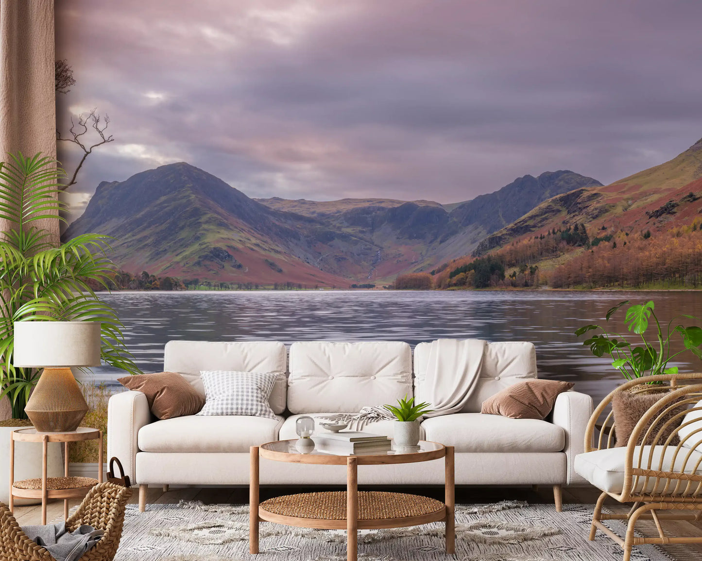 Serene Mountain Wilderness Scenery Wall Mural