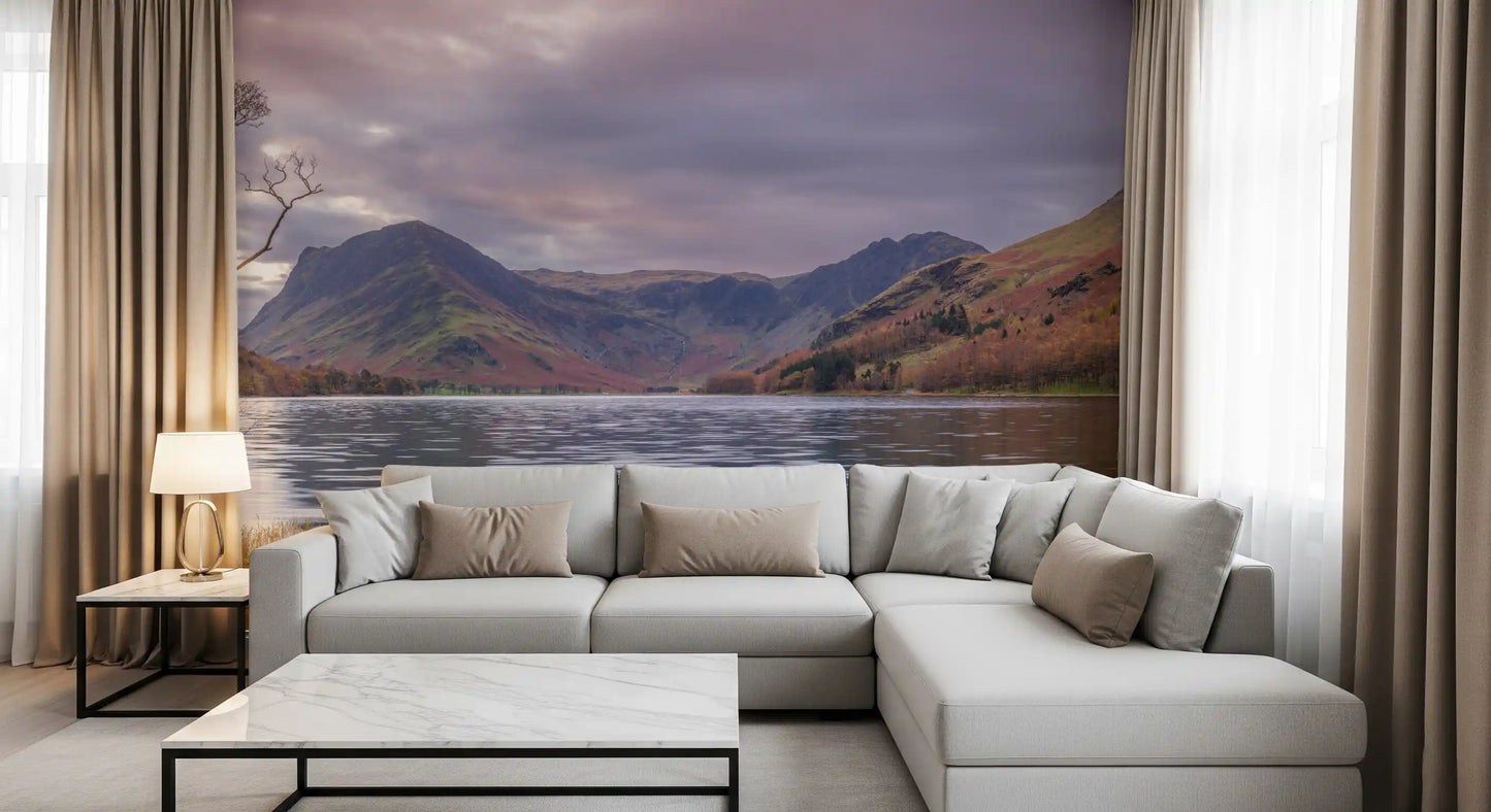 Serene Mountain Wilderness Scenery Wall Mural
