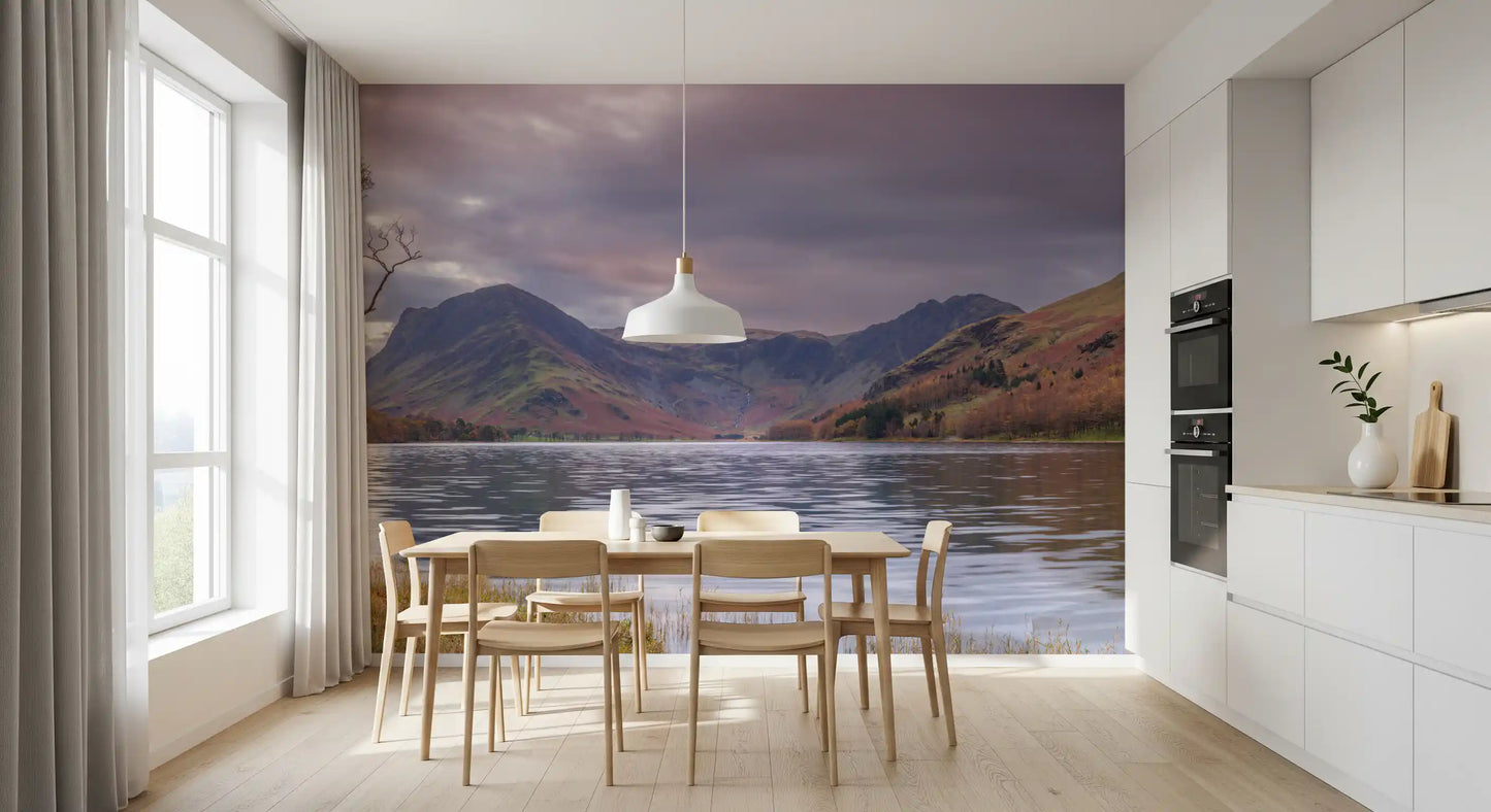 Serene Mountain Wilderness Scenery Wall Mural