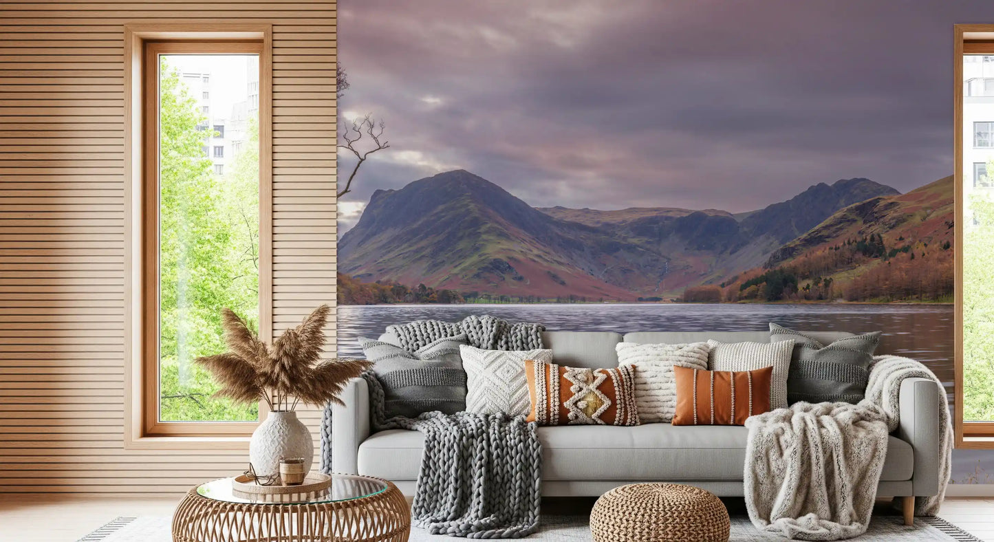 Serene Mountain Wilderness Scenery Wall Mural
