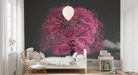 Surreal Magenta Foliage Landscape Wall Mural