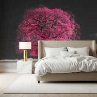 Surreal Magenta Foliage Landscape Wall Mural