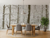 Frosty Woodland Whispers Wall Mural