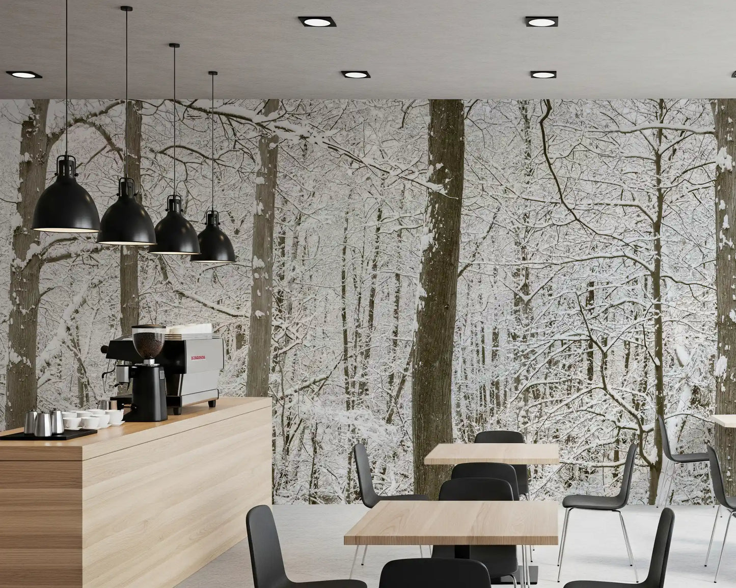 Frosty Woodland Whispers Wall Mural