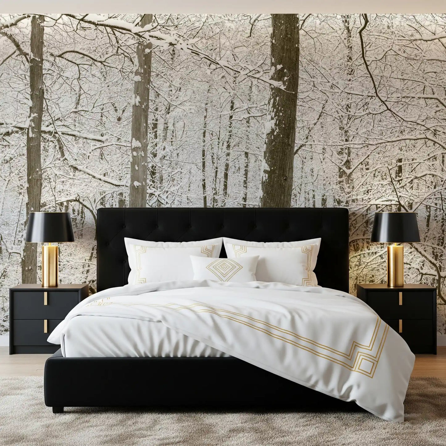 Frosty Woodland Whispers Wall Mural