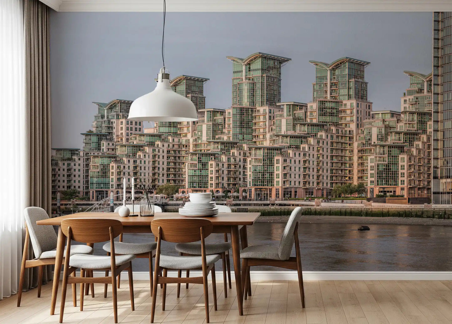 Metropolitan Waterfront Vista Wall Mural