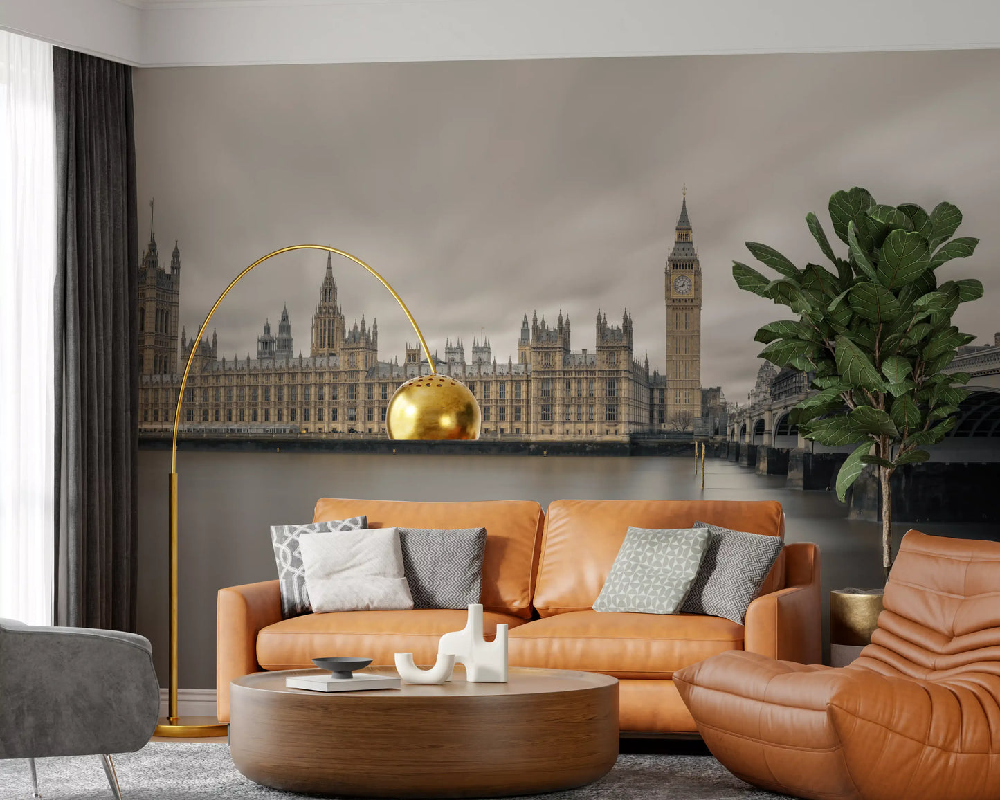 Westminster Big Ben Atmospheric View Wall Mural