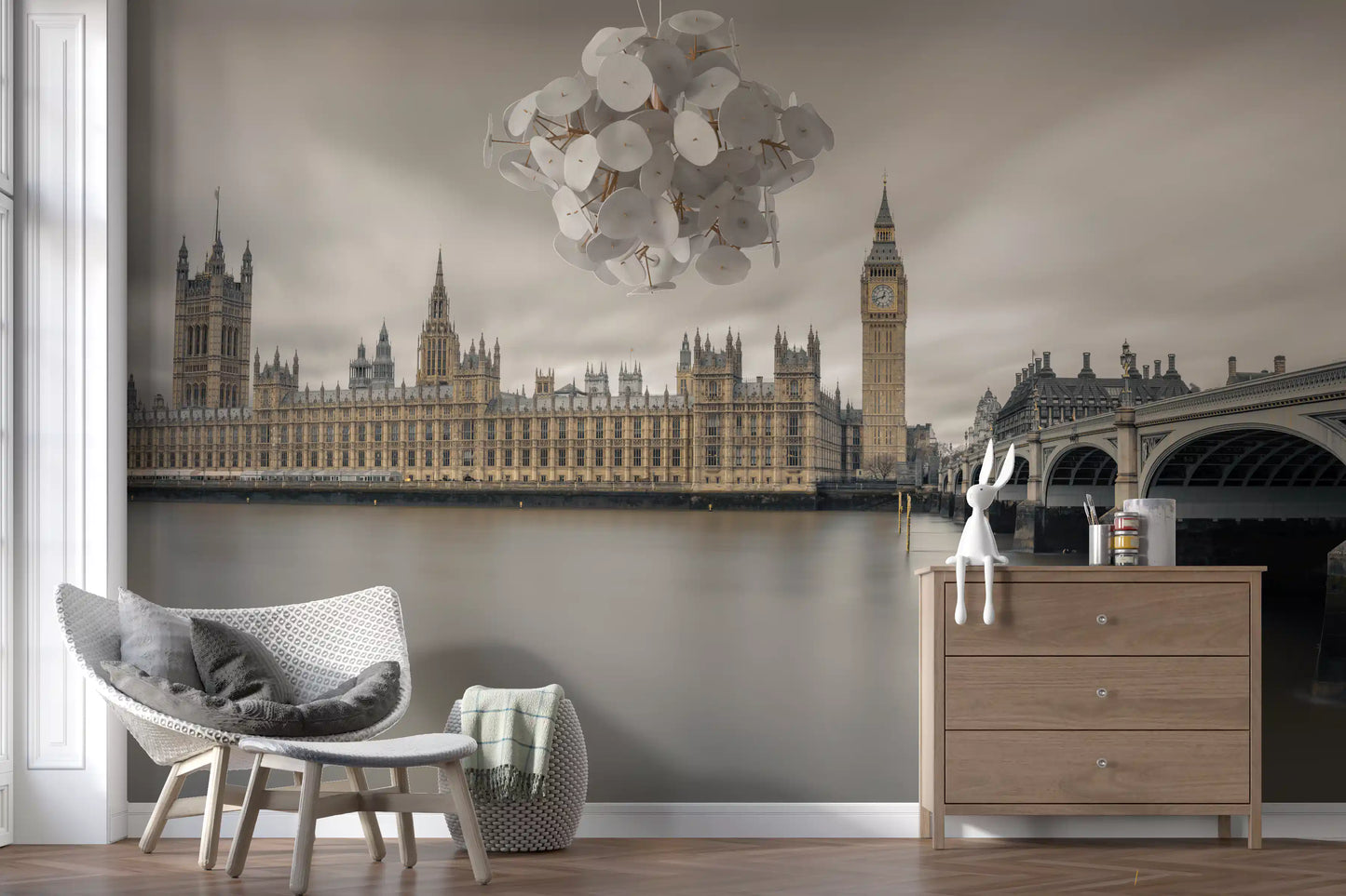Westminster Big Ben Atmospheric View Wall Mural