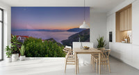 Mediterranean Twilight Village Vista Wall Mural