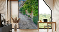 Rustic Stone Path and Climbing Ivy Wall Mural