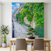 Rustic Stone Path and Climbing Ivy Wall Mural