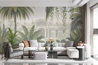 Neoclassical Tropical Garden Retreat Wall Mural