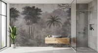 Misty River Expedition Scene Wall Mural