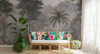 Misty River Expedition Scene Wall Mural
