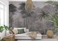 Misty River Expedition Scene Wall Mural