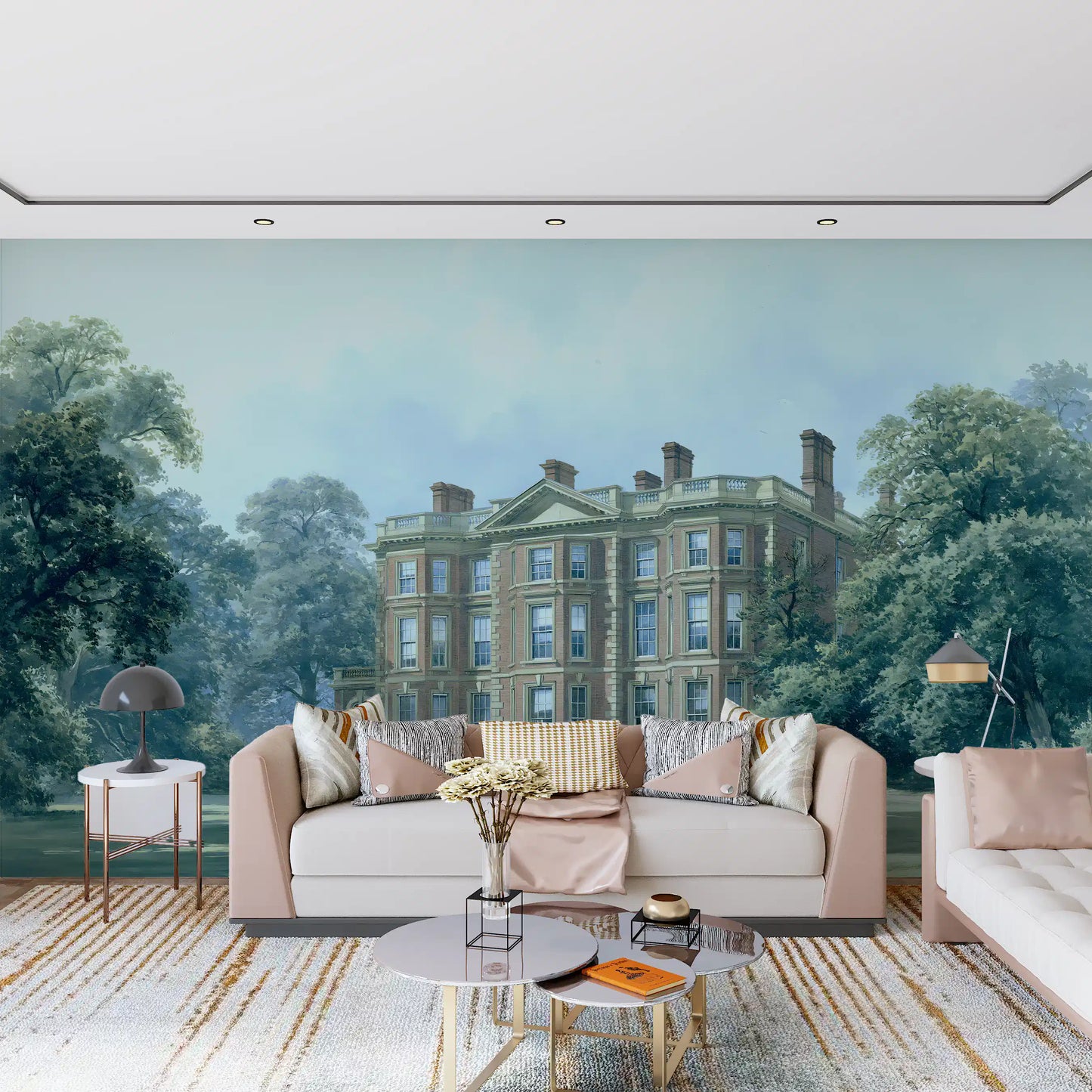 Stately Country Manor Estate Wall Mural
