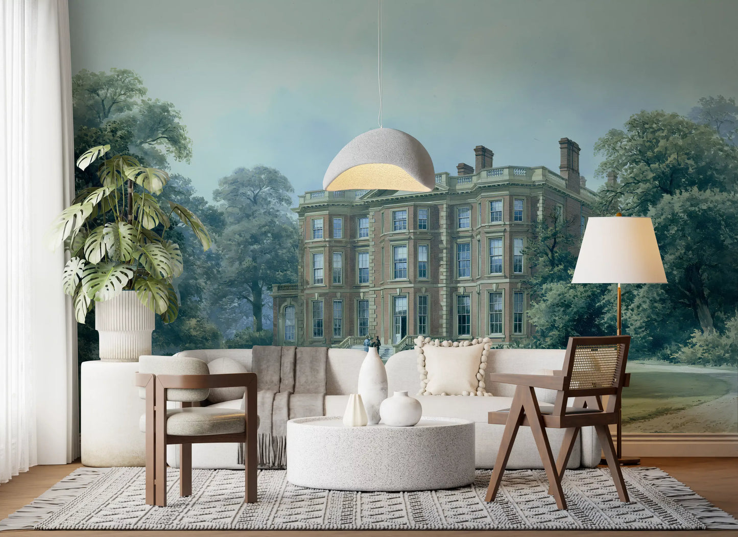 Stately Country Manor Estate Wall Mural