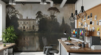 Rustic Italian Villa Lakeside Manor Wall Mural