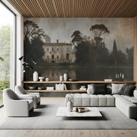 Rustic Italian Villa Lakeside Manor Wall Mural
